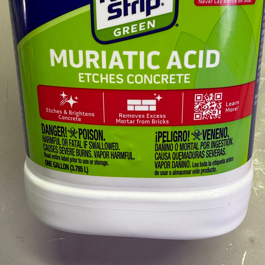 ZA@ KLEAN STRIP Muriatic Acid *Etches Concrete* 1 Gallon GKGM75006