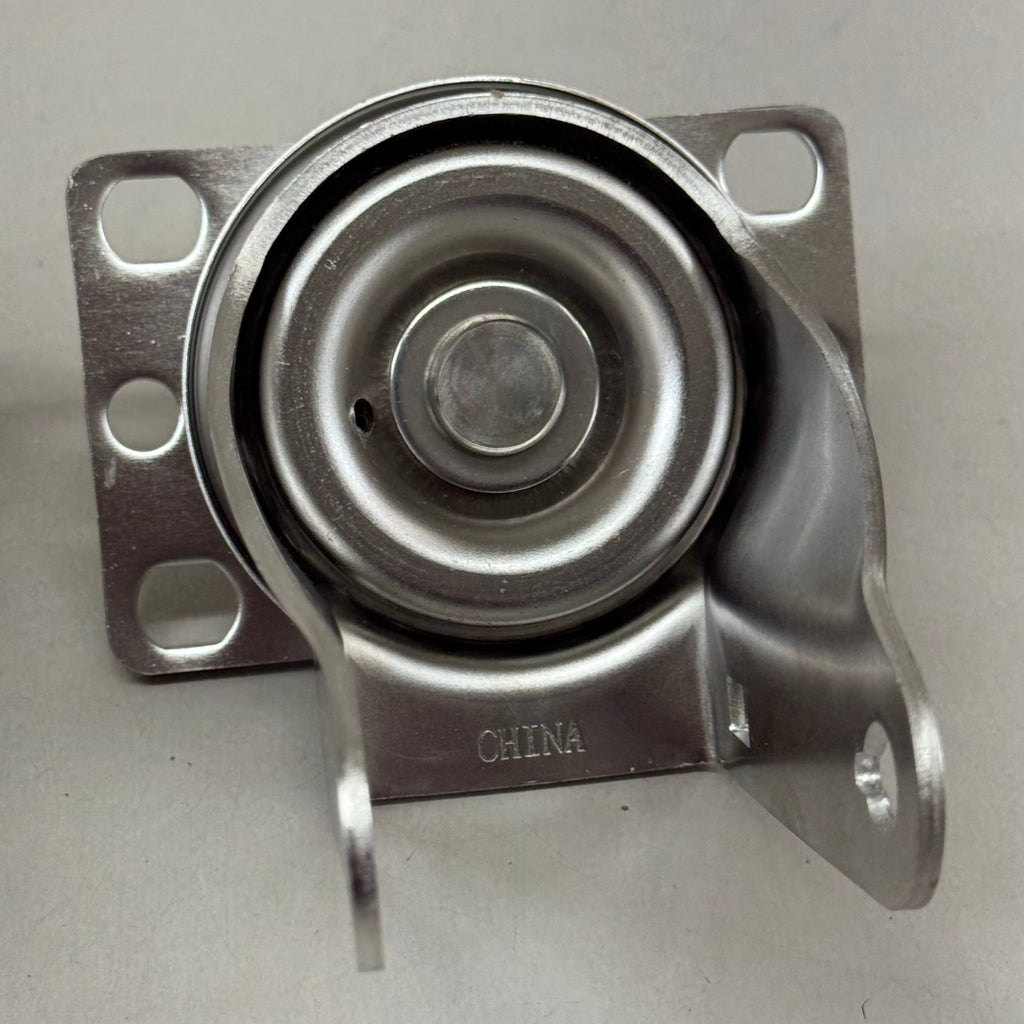 HEAVY DUTY  (2 Pack) Swivel Caster Plate Replacement 4"x2" Overall Length Chrome E32250GZ820644