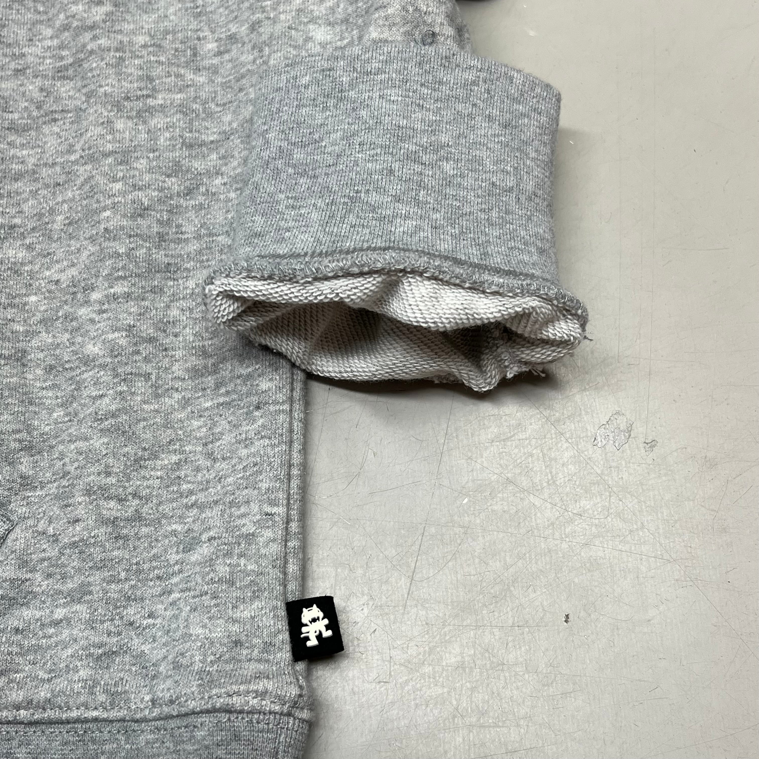 MONSTERCAT Records Hooded Pullover Sweatshirt  Men's Sz XS Heather Grey / Black
