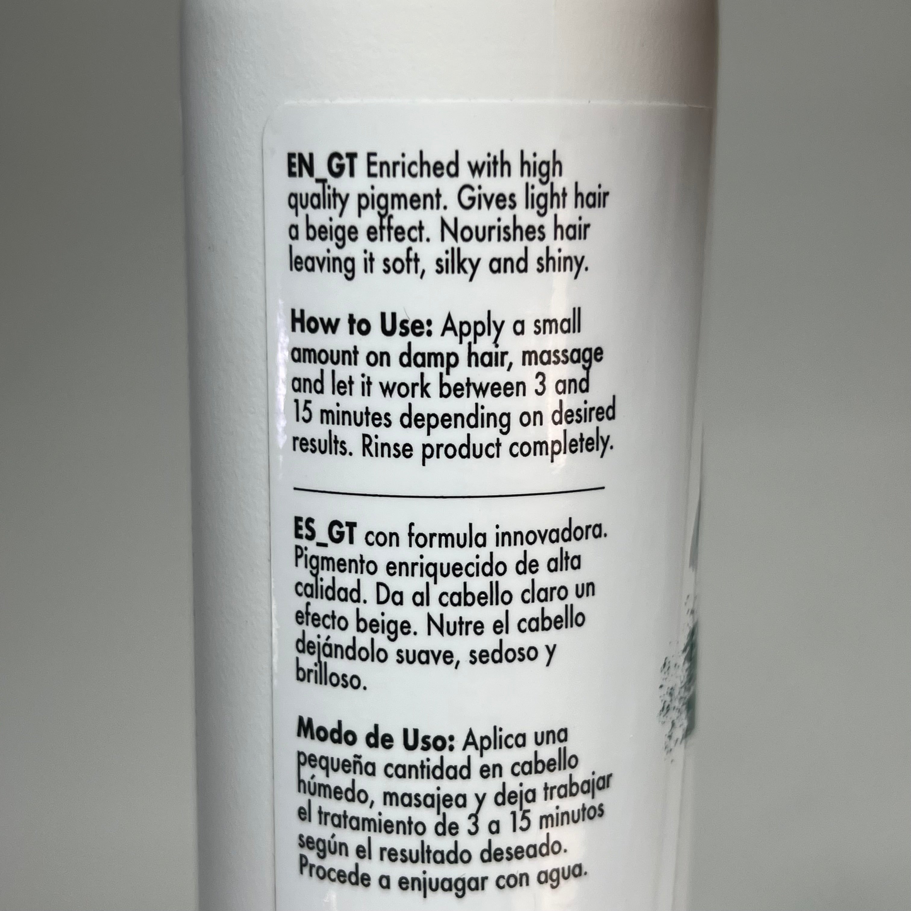 ARTISTAS A LA OBRA Nourishing Green Treatment/Mask & Toner Beige Effect 8fl Oz
