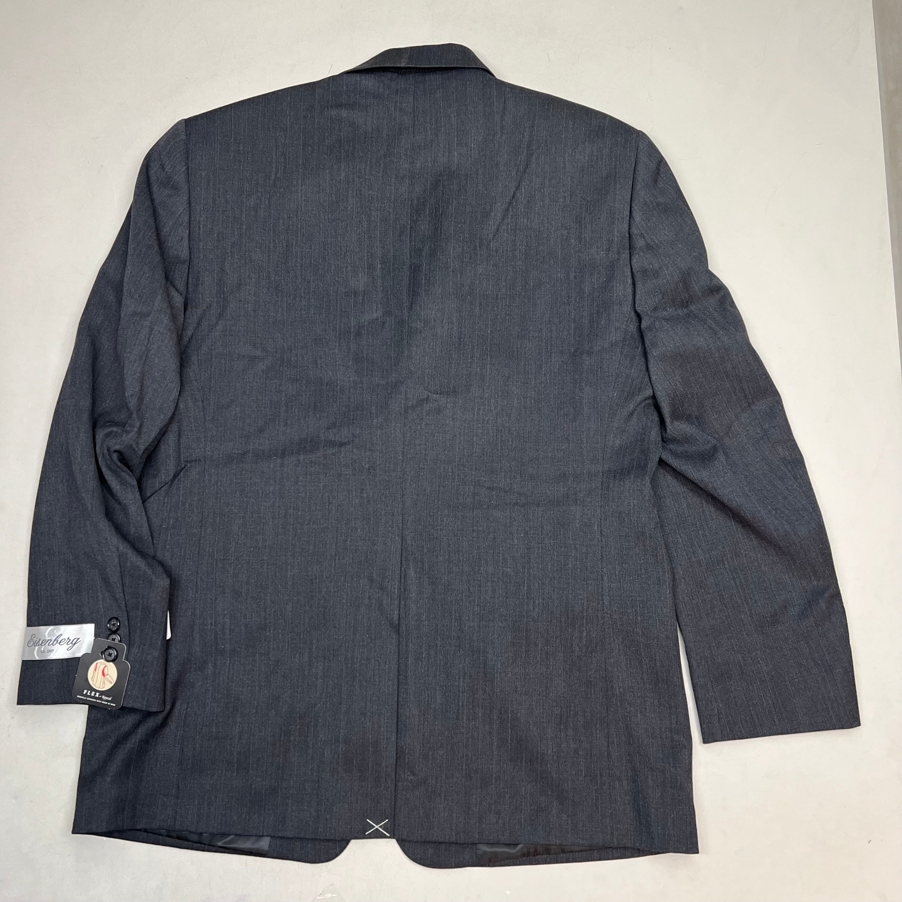 EISENBERG 2 Button Suit Blazer Men's Sz R 42 Grey SCOTT 2BTN CT W001746