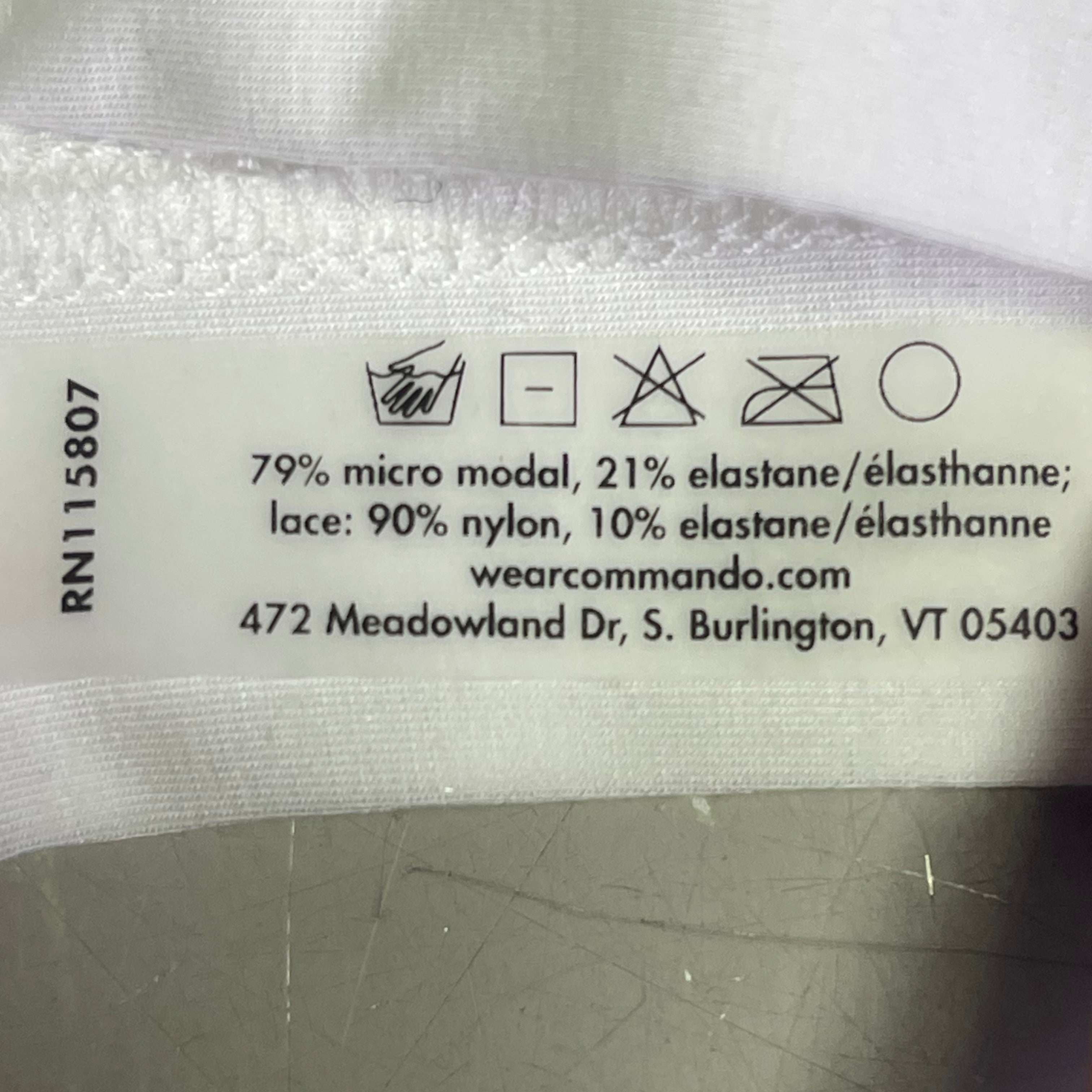 COMMANDO Butter + Lace Bralette Small White GEO500WHT