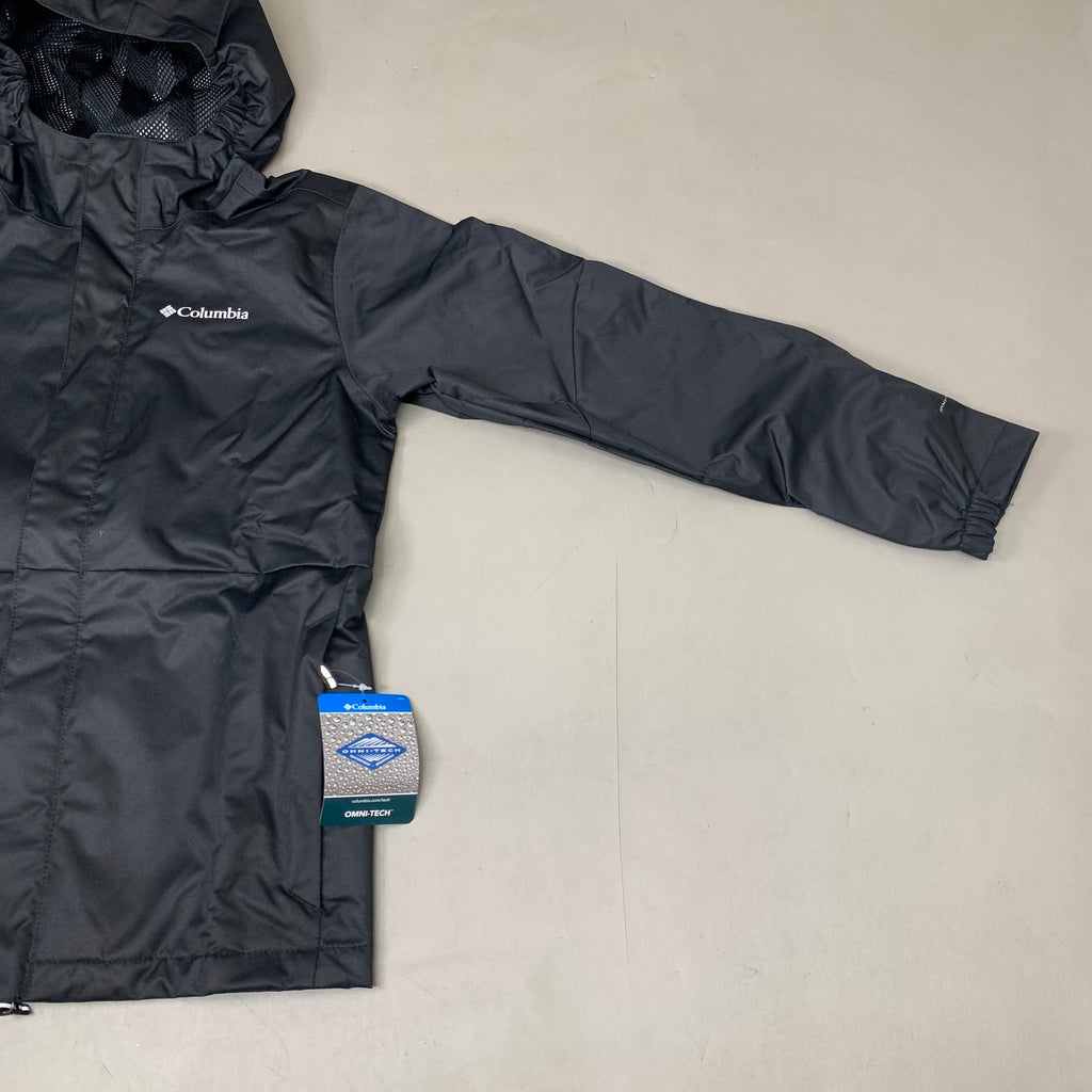 COLUMBIA Reflective Detail Hikebound Jacket Boys Youth Sz L Black SB6647-010