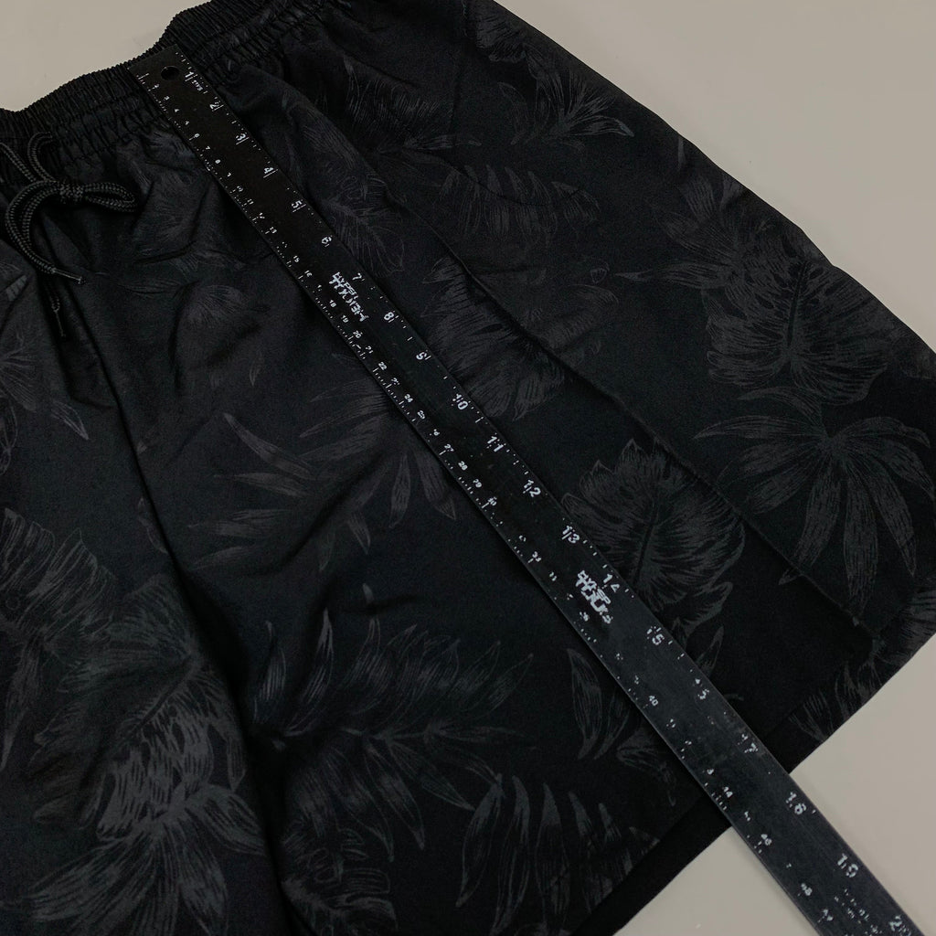 RAYA SUN Stretch Swim Style Shorts W/ Flower Design Women's 2X Black/Gray