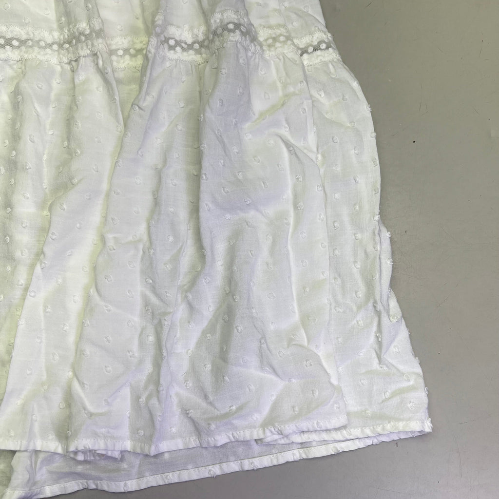 KNOX ROSE Lightweight Short Sleeve Maxi Dress  Women's Sz L White (Pre-Owned)