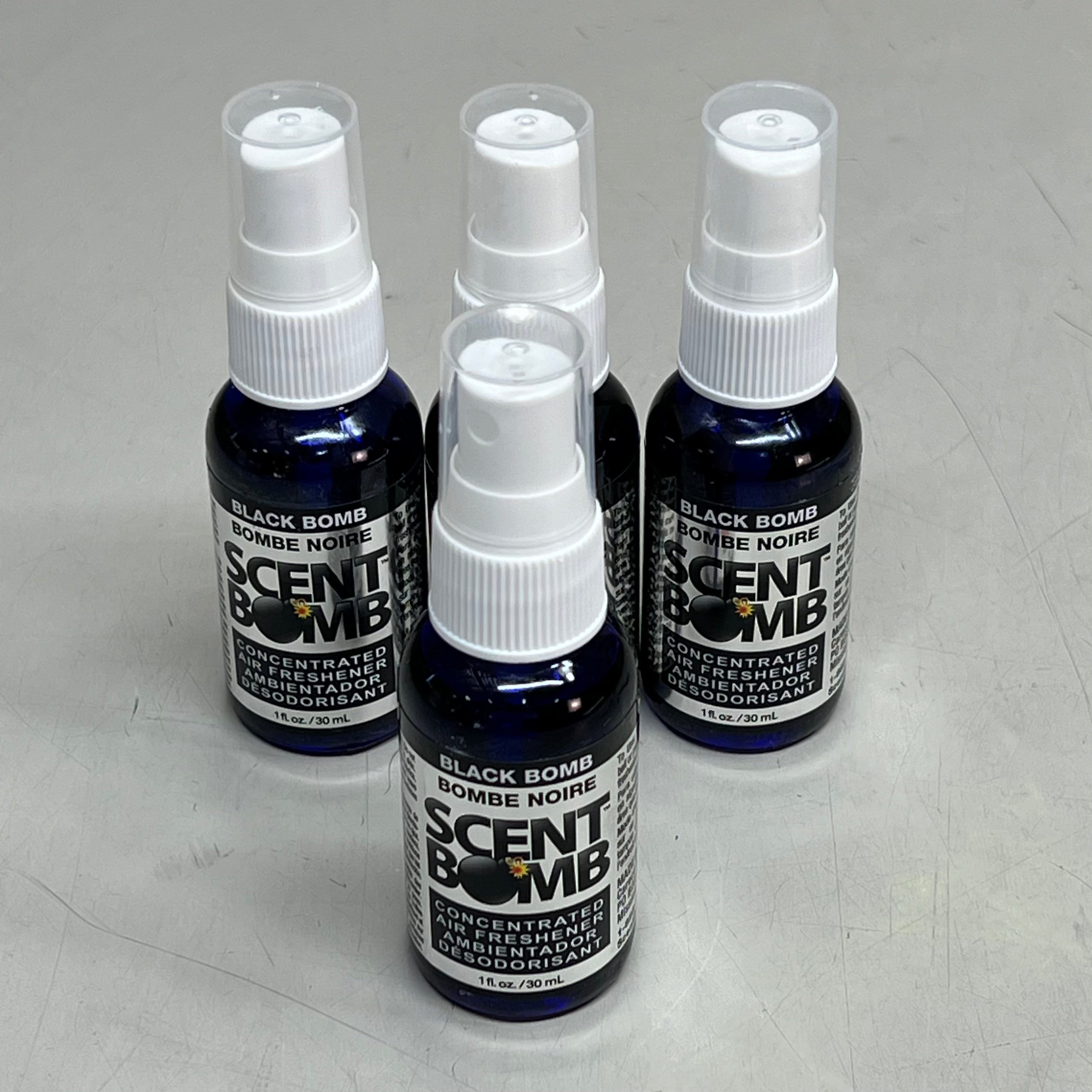 SCENT BOMB (2 PACK, 4 BOTTLES PER PACKAGE) Concentrated Air Freshener 1 fl oz