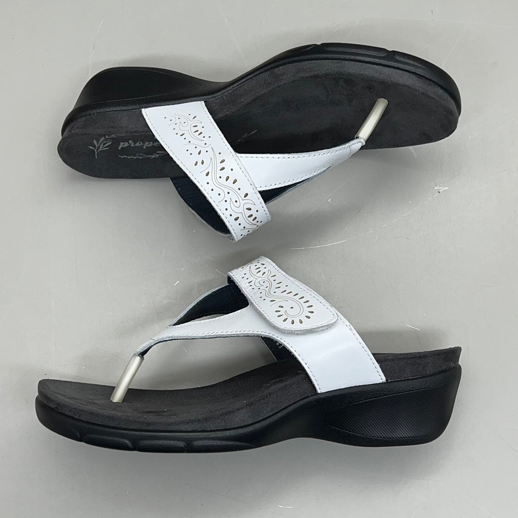 PROPET Wynzie Dressy Adjustable Flip Flop Women's Sz 7.5 XX(4E) White WSX051L