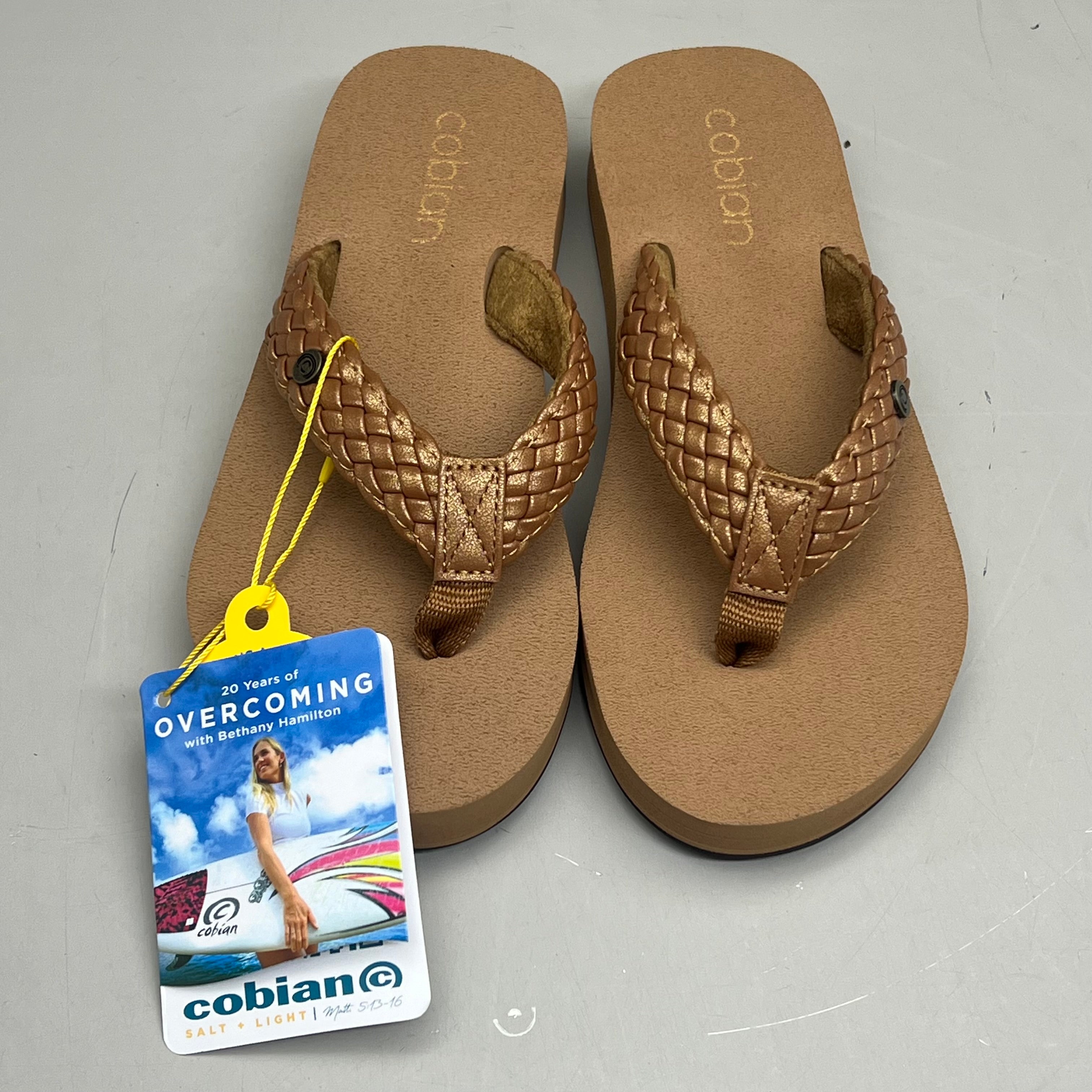 COBIAN Braided Bounce Sandals Women's SZ 10, EU 41 Chestnut BRB10-210-10
