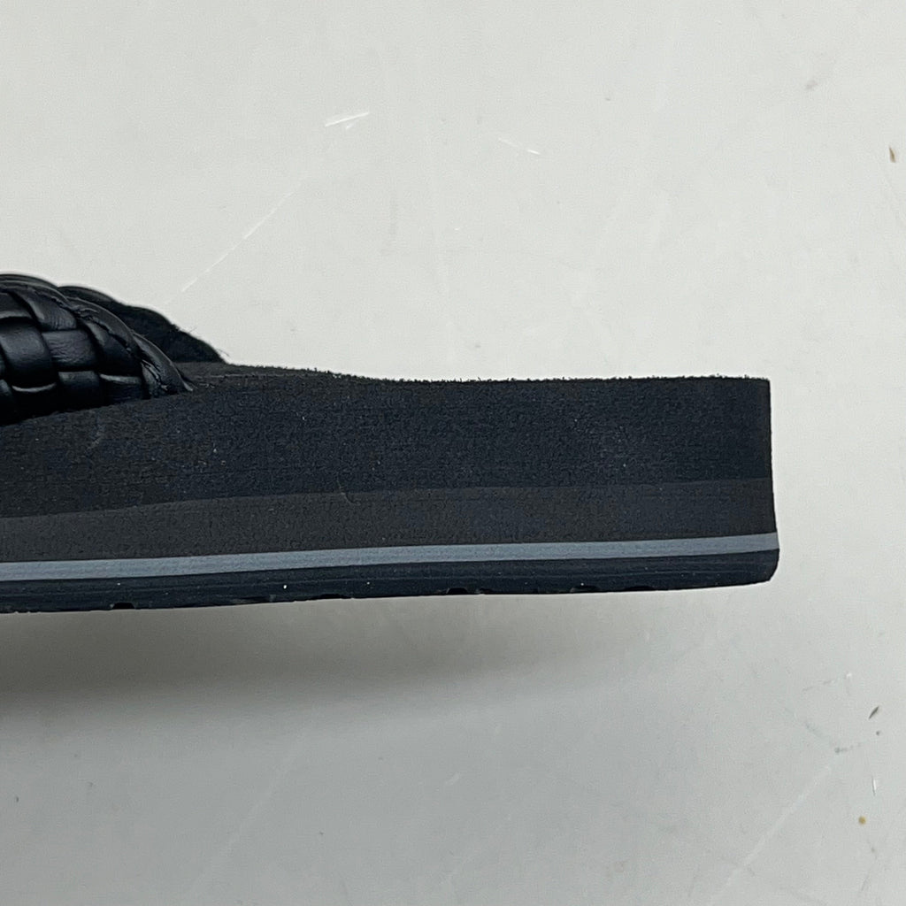 COBIAN Braided Bounce Synthetic Leather Sandals Women's Sz 6 EU 35.5  Black BRB10-001-6