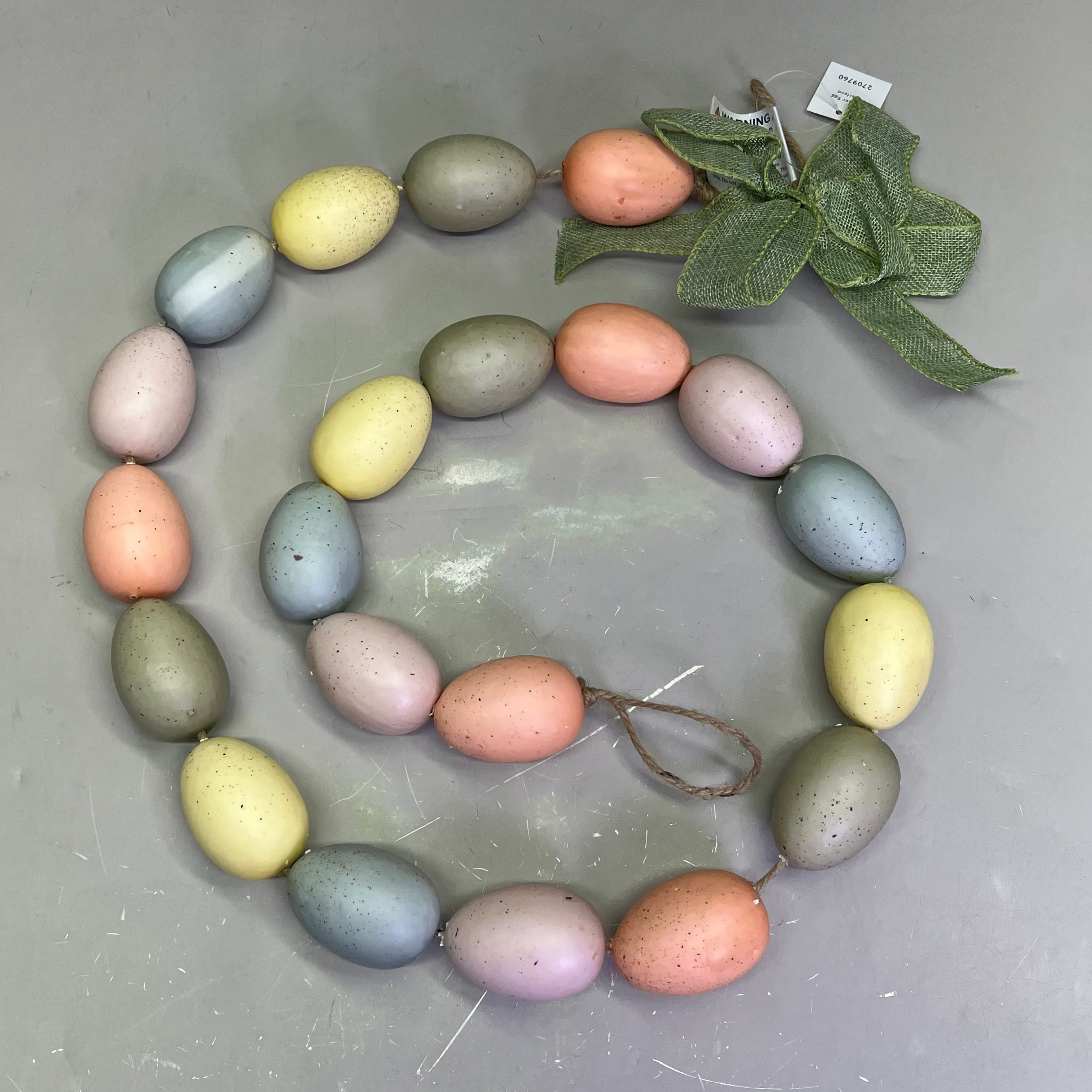 GERSON Easter Egg Garland Decoration 5' Pastel Multicolor 2709760