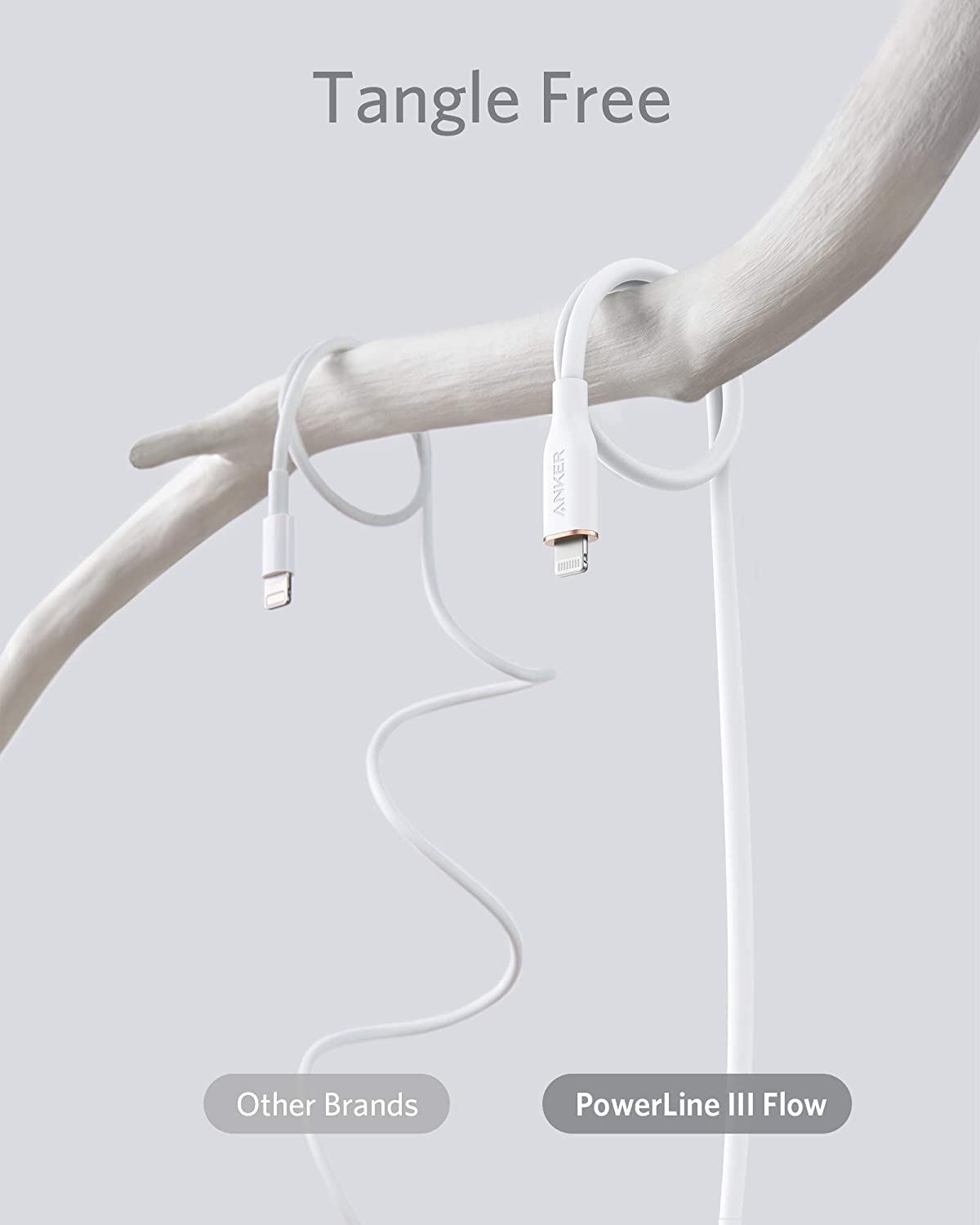Anker <b>641</b> USB-C to Lightning Cable (Flow, 3 ft Silicone)