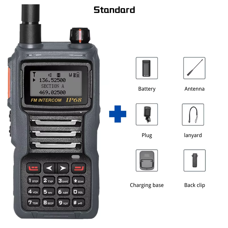 RUYAGE UV8D Dual Band Waterproof Walkie Talkie | IP68 UHF VHF Long Range Two Way Radio