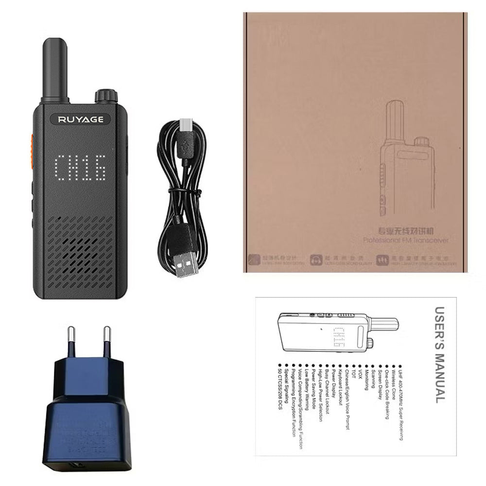 RUYAGE FRS Walkie Talkies | Rechargeable Long Range Two Way Radio
