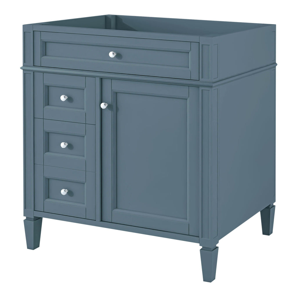 Bathroom Vanity Cabinet with 2 Drawers and Tip-Out Drawer - Indigo