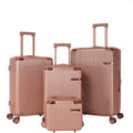 4-Piece Hard ABS Luggage Set with 360° Dual Rotating Wheels