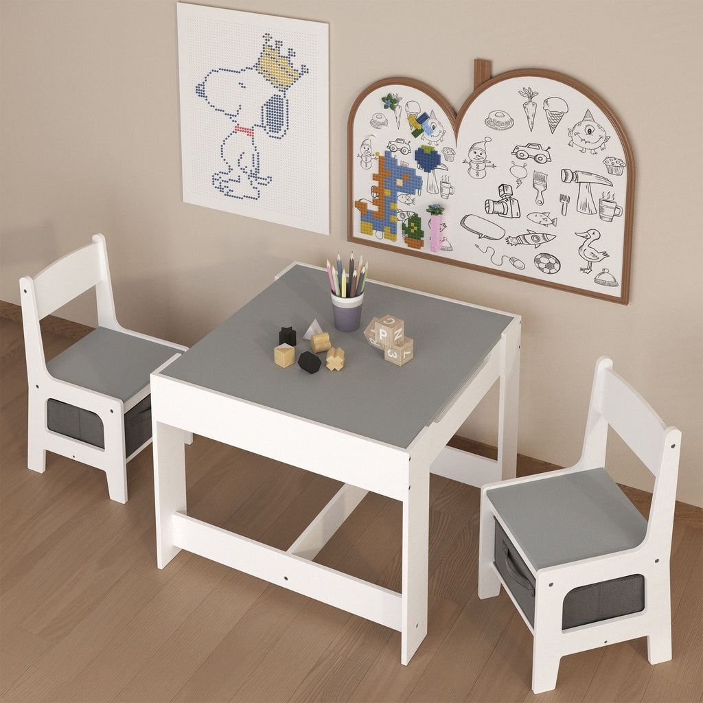 Kids 3-In-1 Activity Table And Chair Set