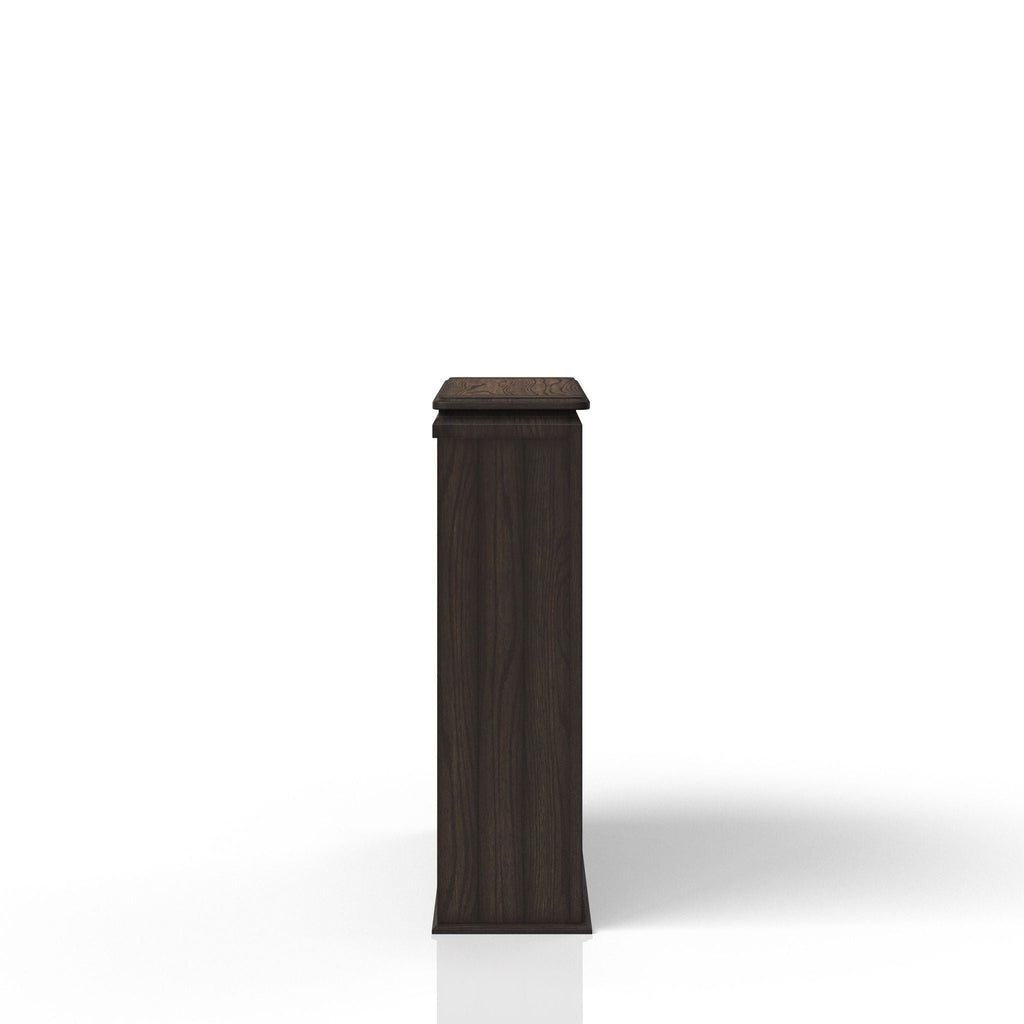 2 Shelf Bookcase Hutch - Chocolate