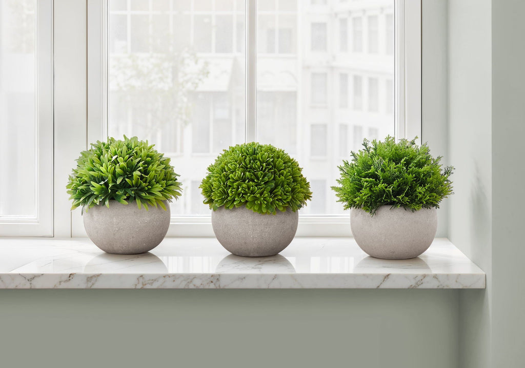 5" Tall Artificial Plant Grass - Set of 3