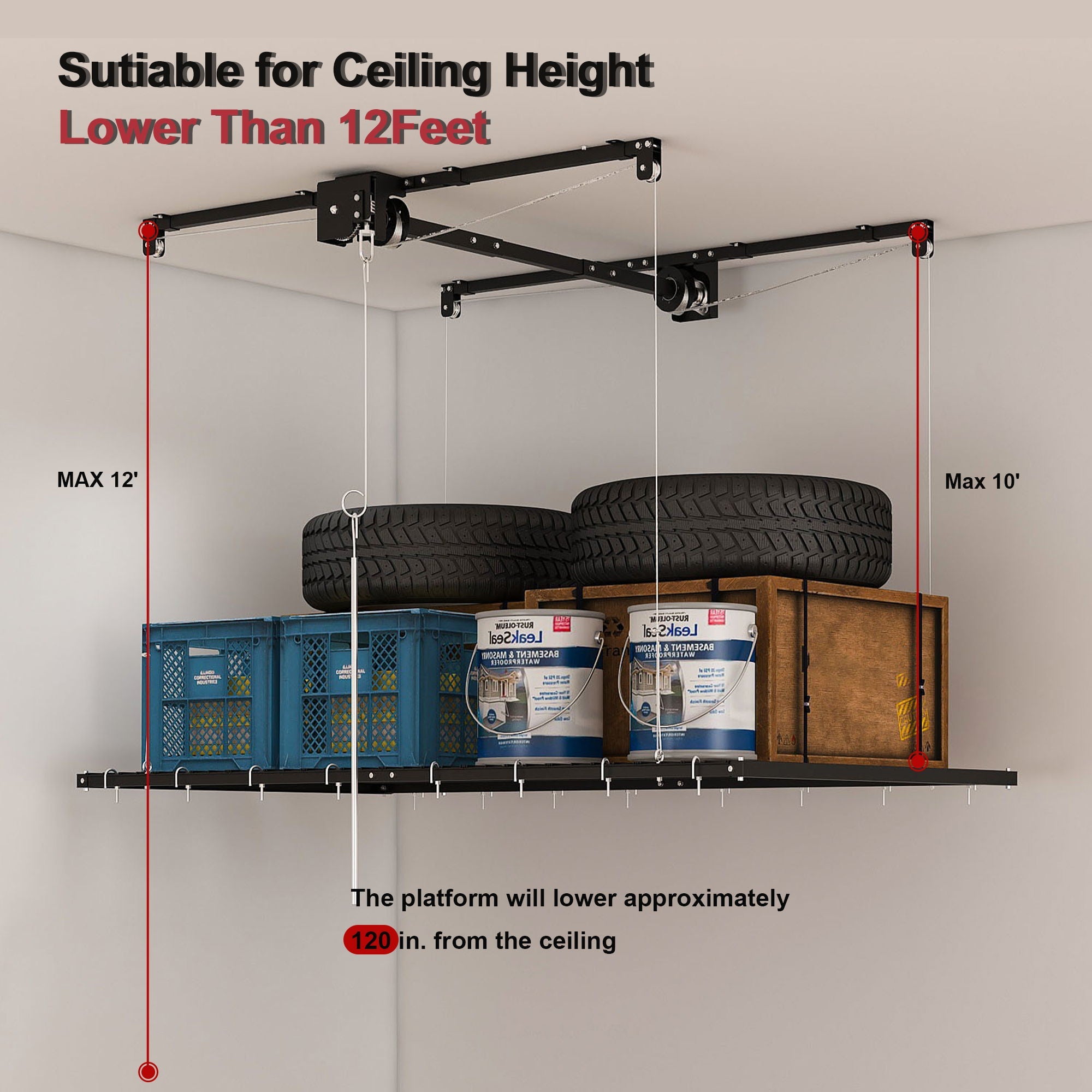 Overhead Garage Storage Rack