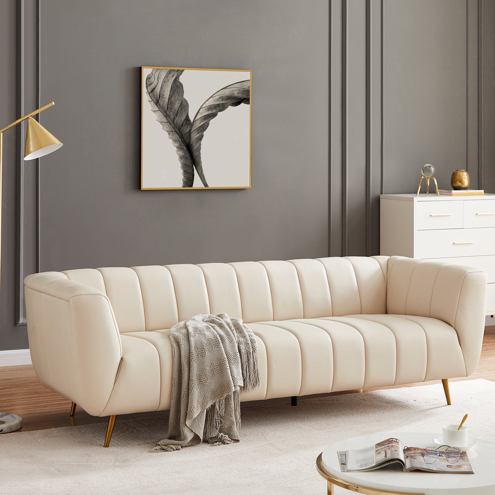 Lamattina - Genuine Italian Channel Tufted Sofa