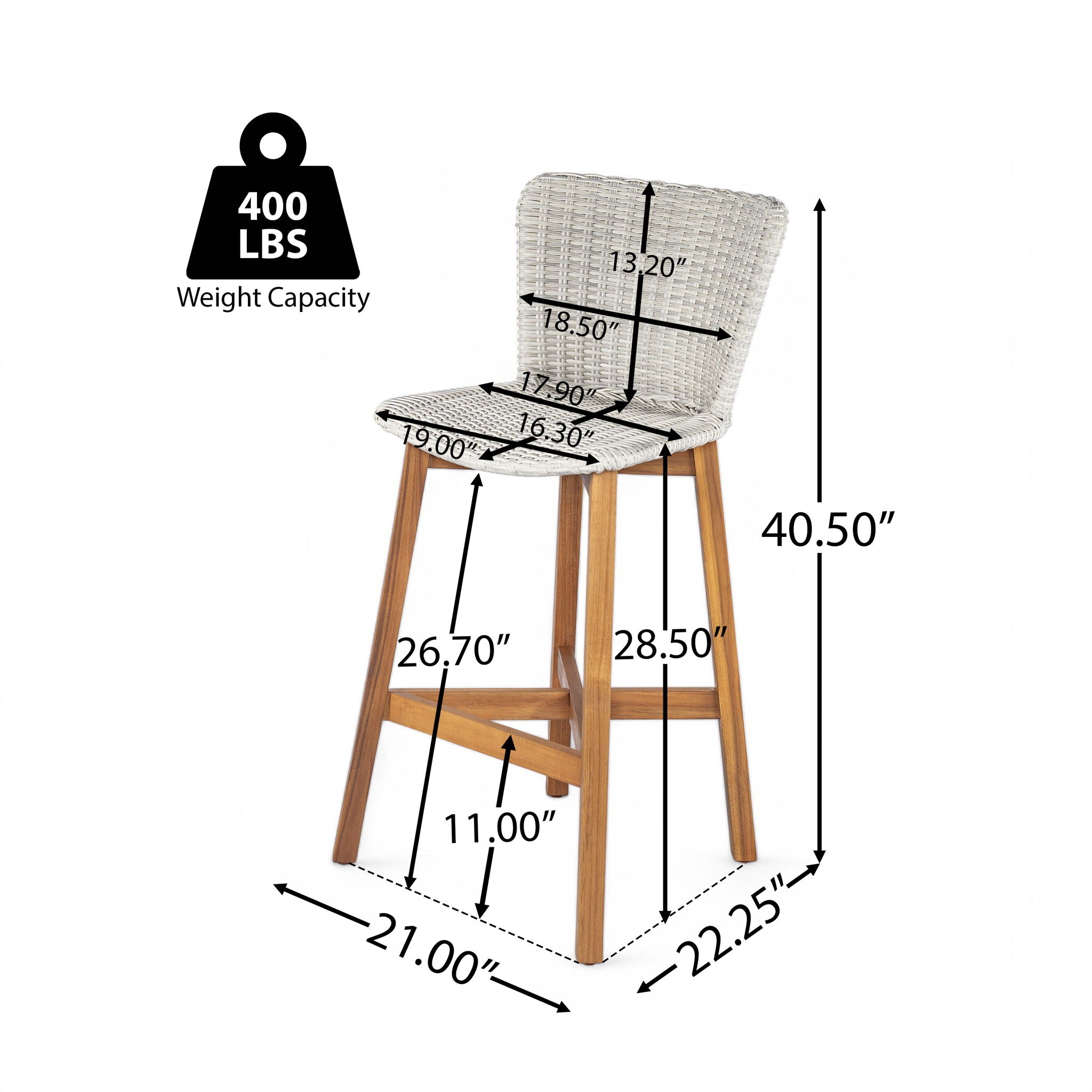 Lymington Outdoor Bar Stool Set of 2