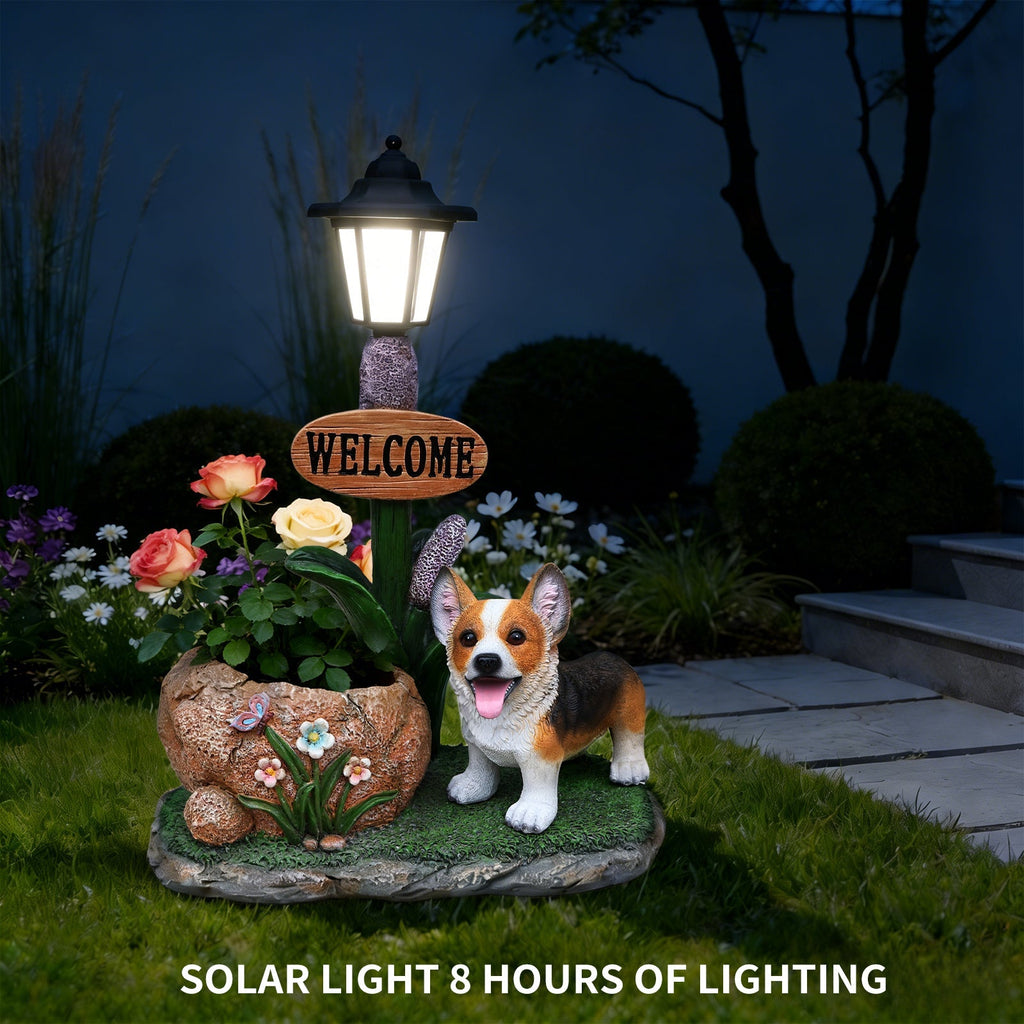Corgi Dog Planter Garden Decor