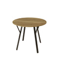 Round Dining Table for 2-4 People - Rustic Brown
