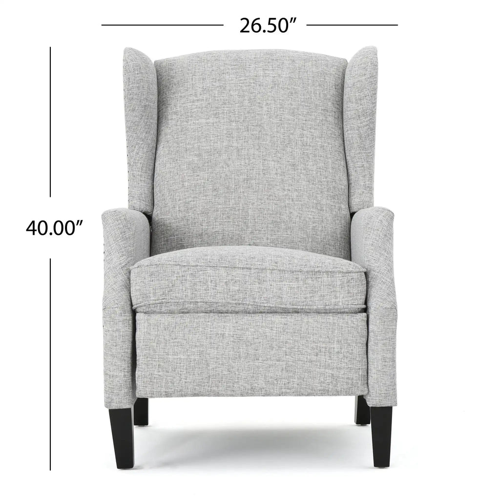 Westeros Wing Back Fabric Upholstered Recliner