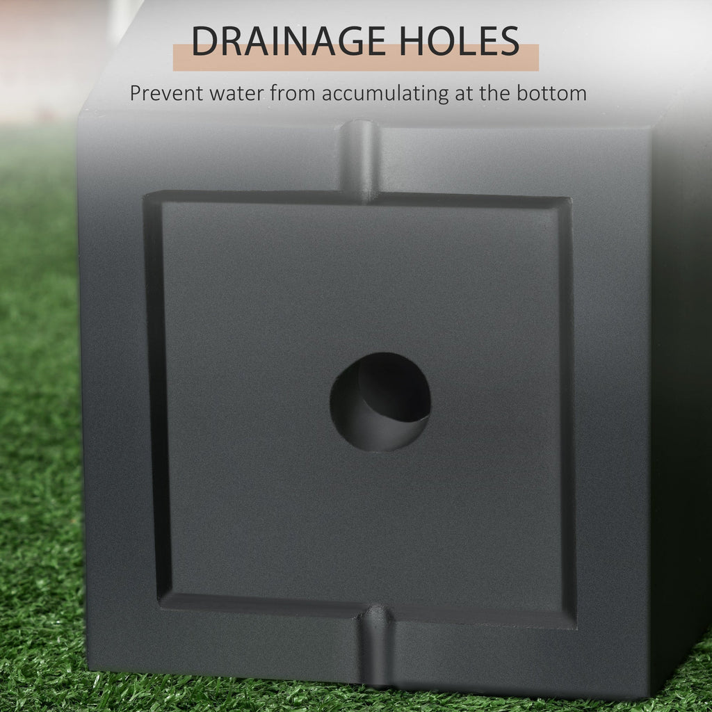 Tall Plant Pot 2-Pack Outdoor Planter Set with Drainage Holes