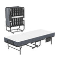 Twin Folding Bed With Memory Foam Mattress, Space Saving Rollaway Guest