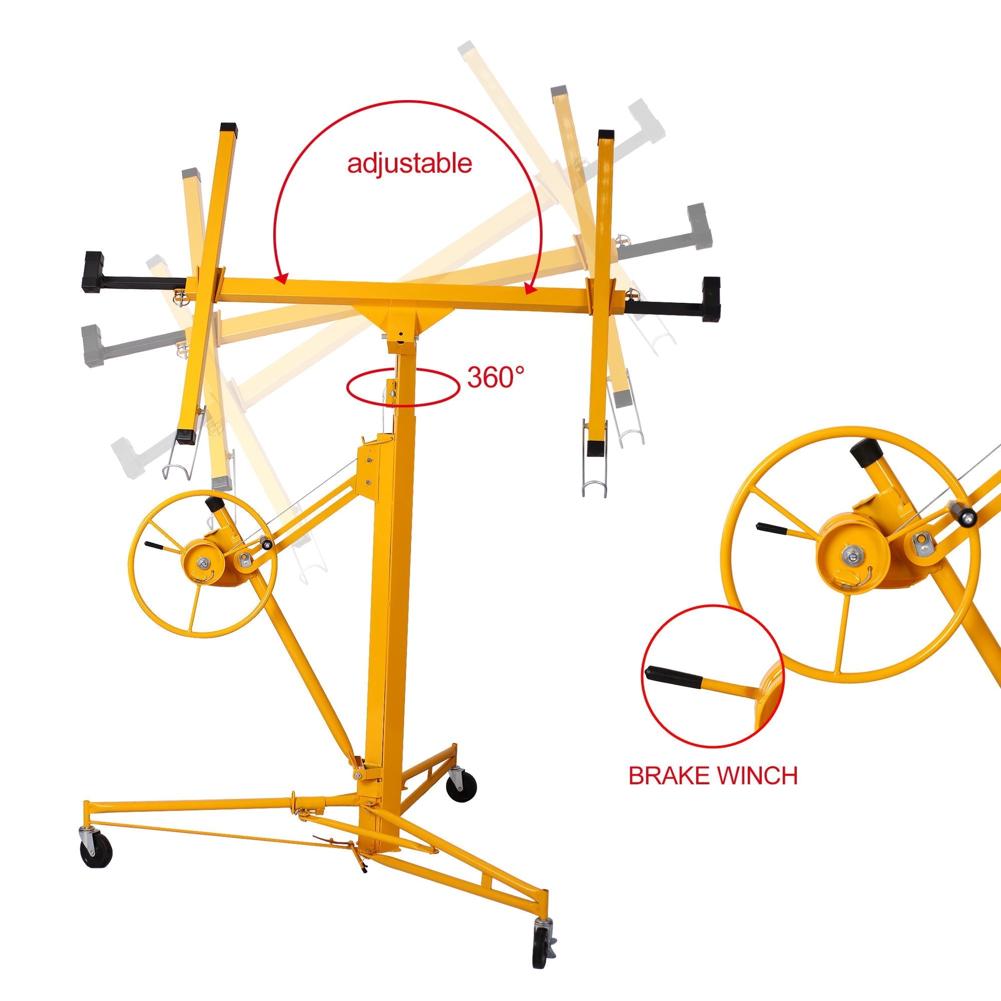 Heavy Duty Drywall Lift Panel Hoist with Adjustable Height