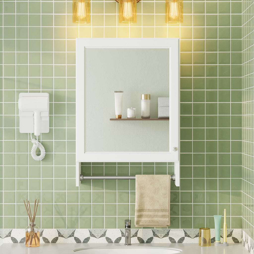 3 in 1 Wall Mounted Bathroom Mirror Cabinet with Adjustable Shelf