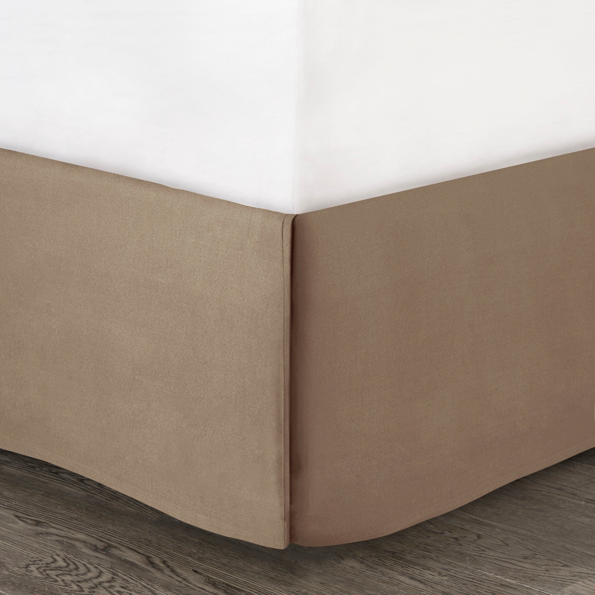 7 Piece Faux Suede Comforter Set Tan King