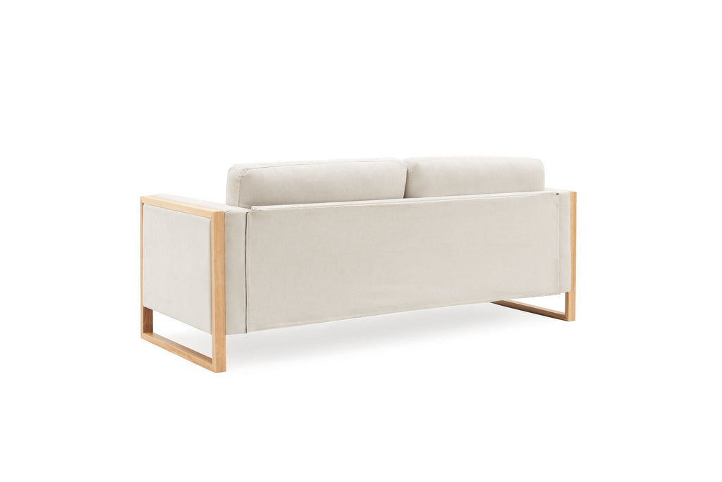 Modern 3-Seater Sofa With Solid Wood Legs