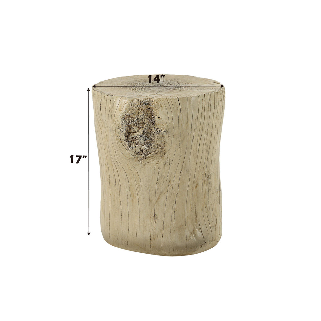 Gene Fiber Concrete Accent Table - Brown