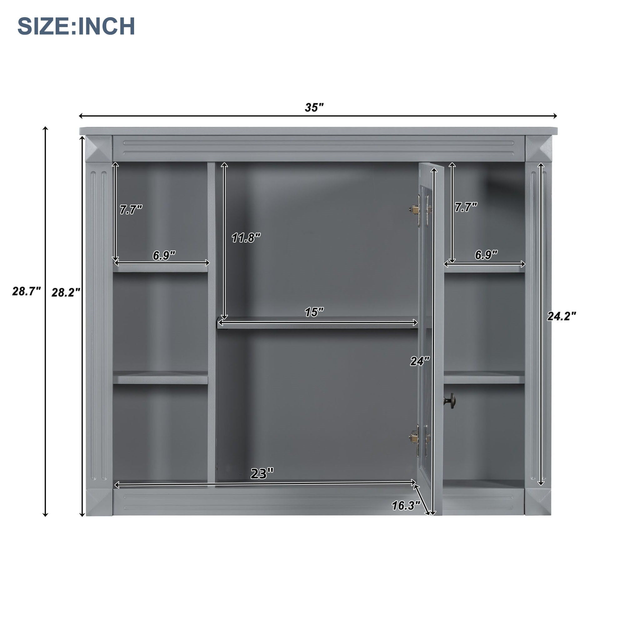 Wall Mounted Bathroom Storage Cabinet With Mirror