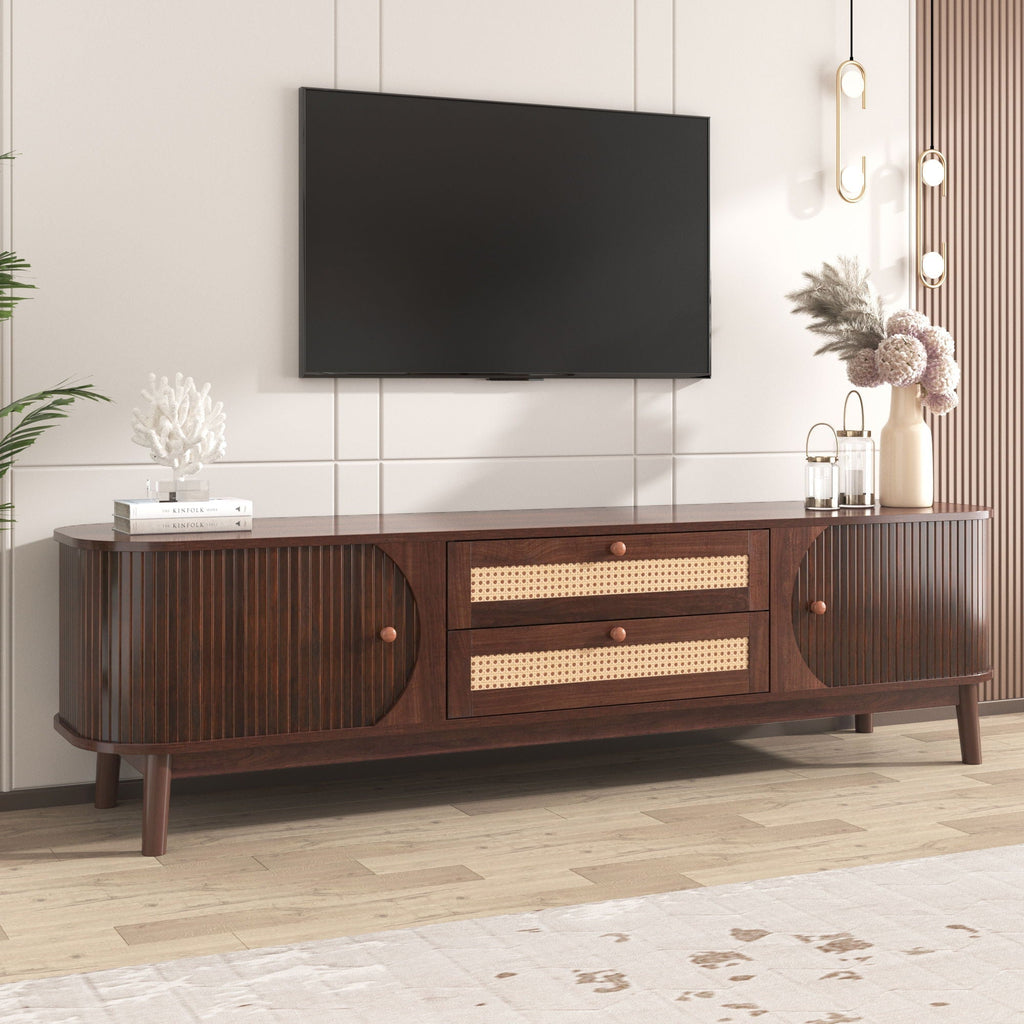 TV Stand for TVs Up to 75" with Drawers and Sliding Doors