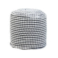 River Handcrafted Cylindrical Pouf in Water Resistant Fabric