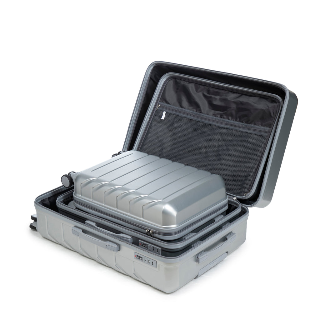 3-Piece ABS Spinner Wheel Luggage Set with Combination Lock