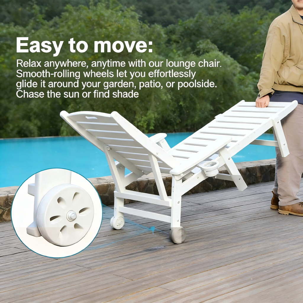 HDPE Chaise Lounge Chair Outdoor