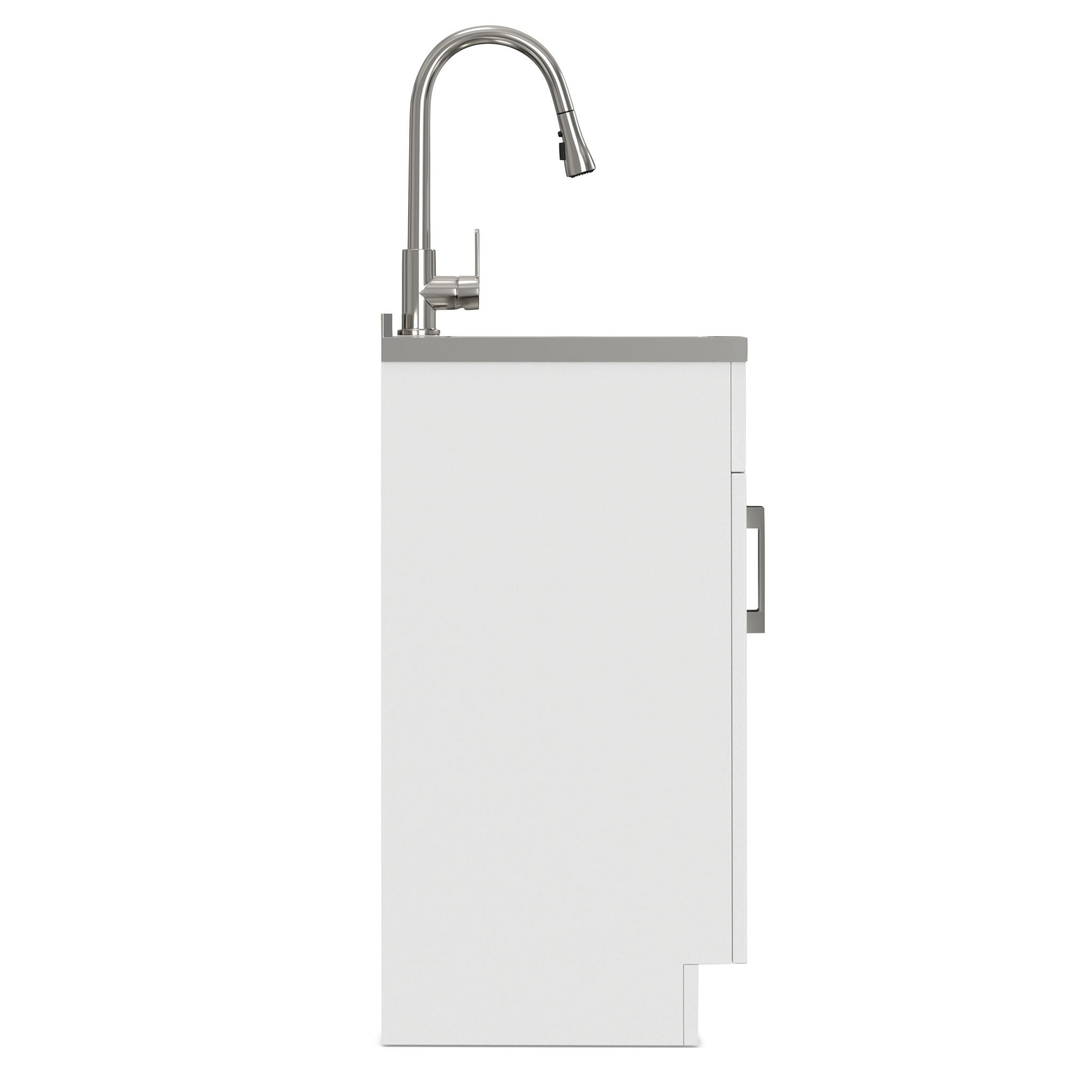 Modern Shaker All-In-One Laundry Utility Sink And Cabinet with Pull Out Faucet