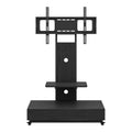 Mobile TV Cart With Push Pull Drawer, Lockable Wheels