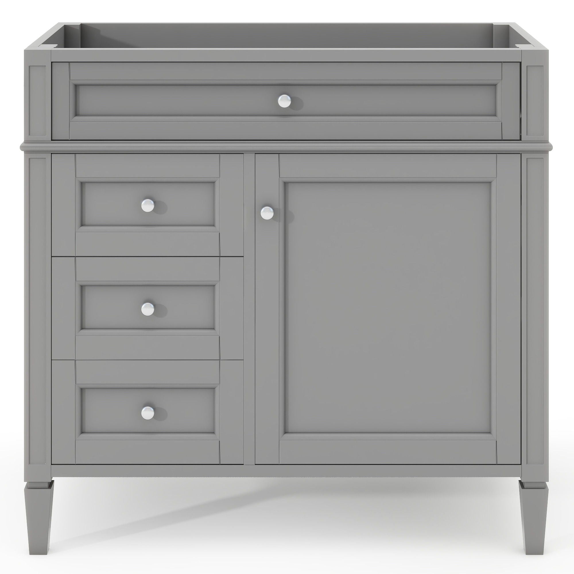 Bathroom Vanity With 2 Drawers and Tip-Out Storage Cabinet