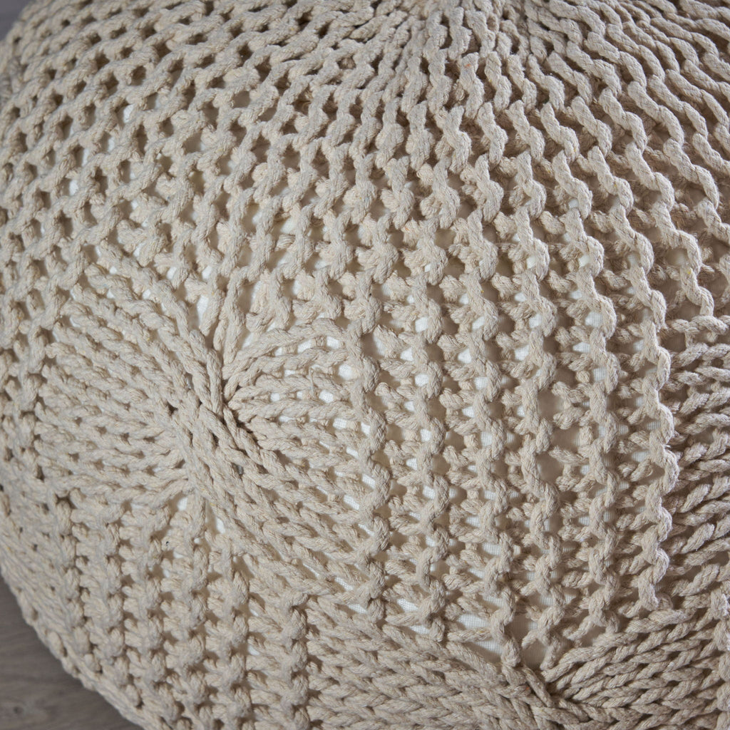 Bordeaux - Knitted Round Pouf