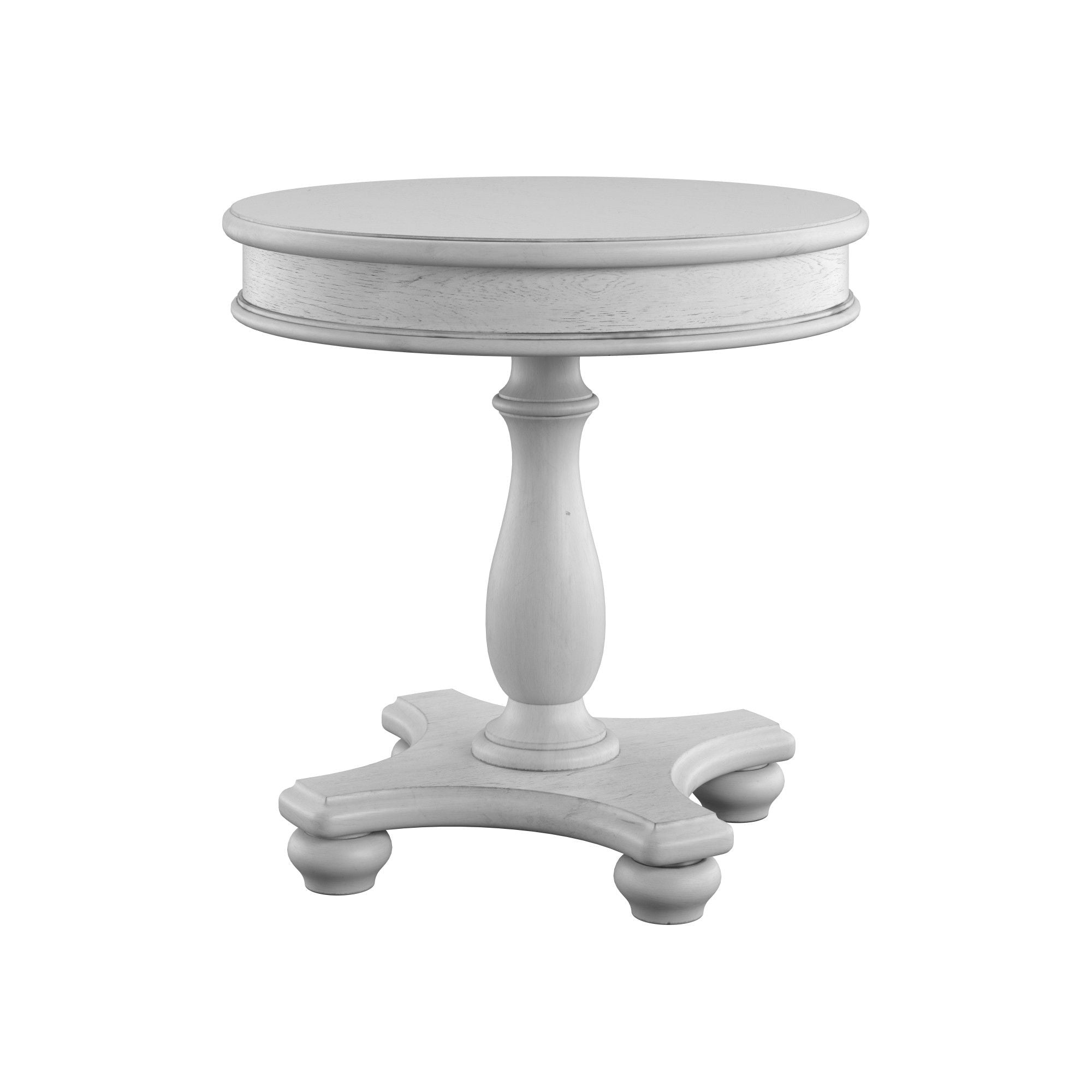 Round End Table - Gray