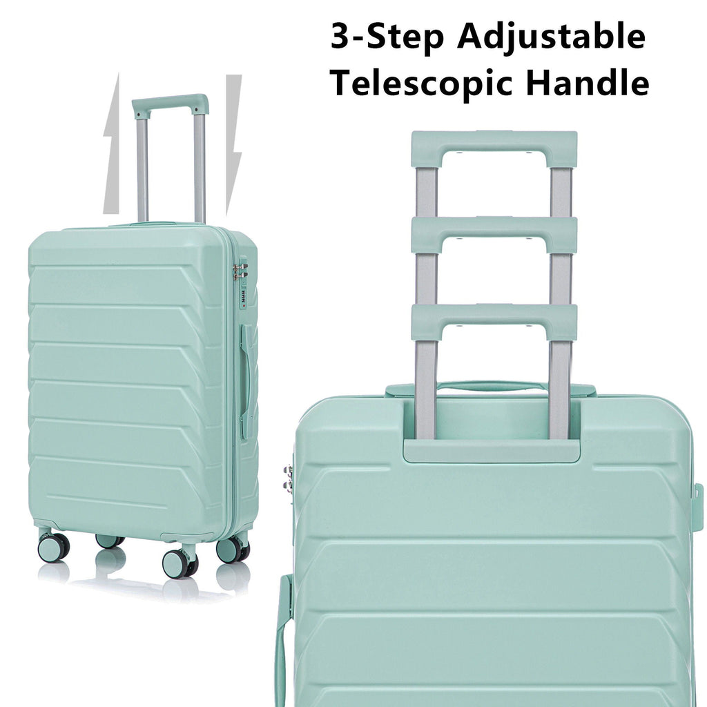 3 Pieces Set 20" / 24" / 28" Spinner Wheel Luggage With Combination Lock