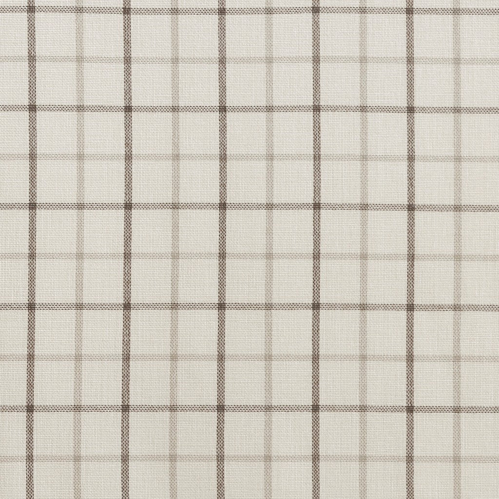 Plaid Faux Leather Tab Top Curtain Panel with Fleece Lining
