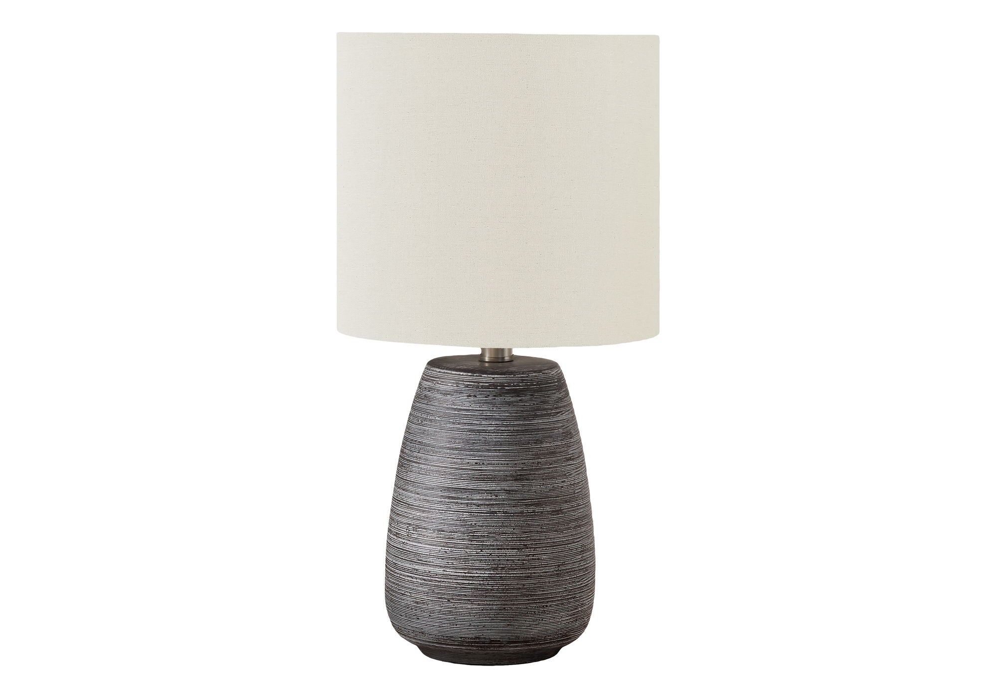 Contemporary Ceramic Table Lamp in Gray and Cream