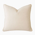 Homey Cozy Throw Pillow With Decorative Stitching - Ivory
