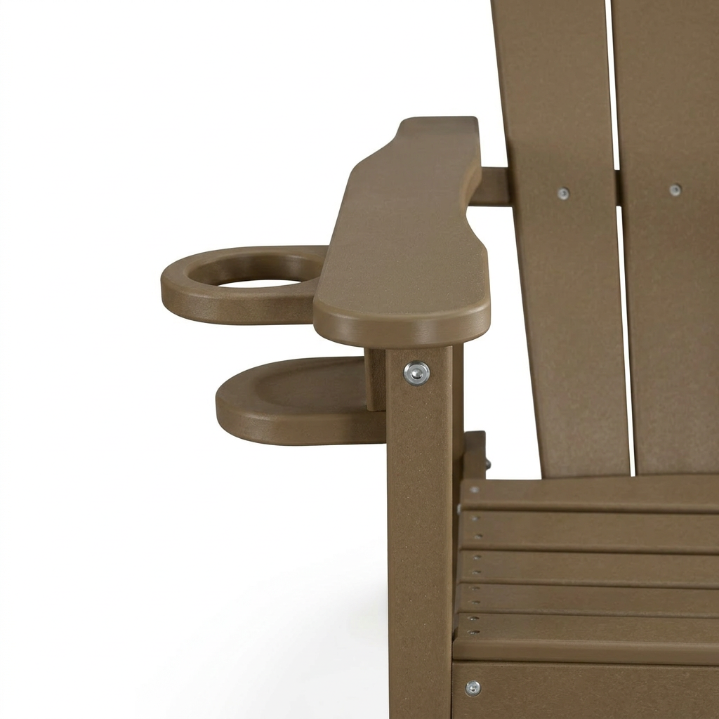 HDPE Bar Height Adirondack Chair with Cup Holder